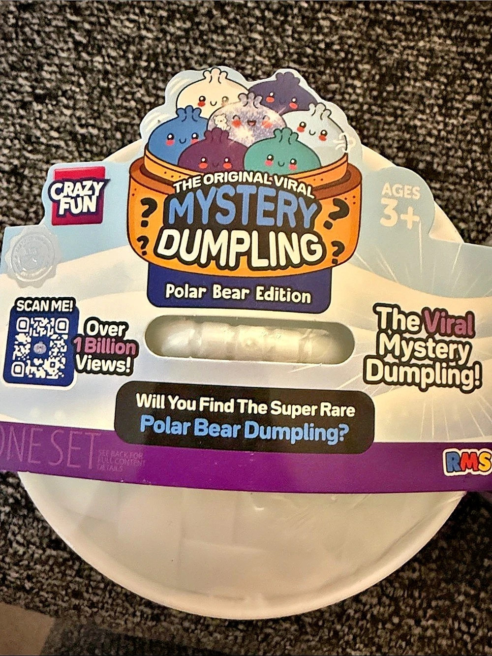 Crazy Fun Mystery Dumpling Polar Bear Edition Plush Stuffed Animal NWT